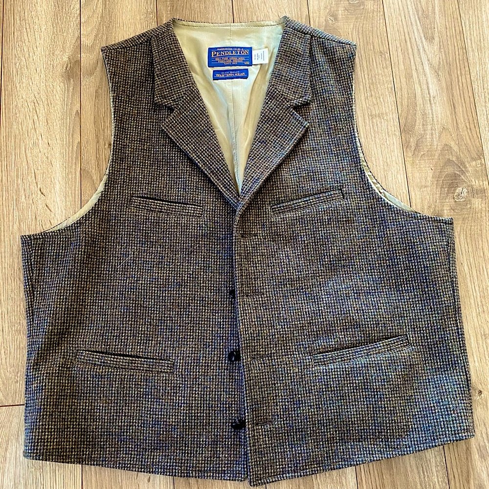 Pendleton Wool Western Vest, Men’s Large